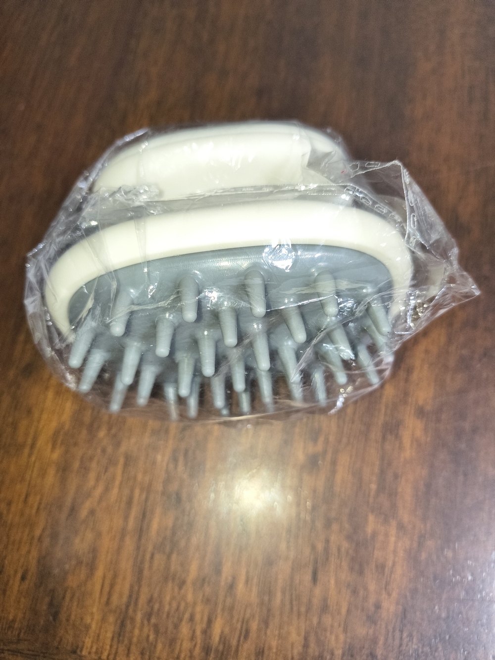KittySupps beige cat Brush with Soft Rubber Pins Washable Silicone Pet Brushes